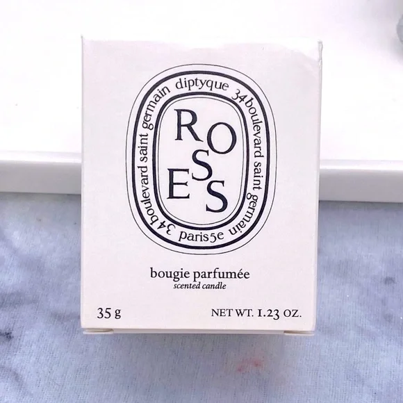 Diptyque Roses Scented Candle,Rose Floral Fresh,Travel Size 35g,1.23oz-BOXED-NEW - Picture 3 of 13